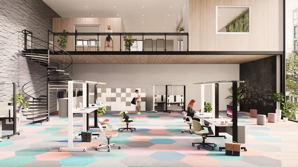 Dank flexibler Raumgestaltung lässt sich der Arbeitsplatz stets an die Bedürfnisse der Mitarbeiter anpassen. MYWORKSPACE by Lyreco unterstützt Sie bei der Planung und Umsetzung von flexiblen Arbeitsplätzen. (Bildquelle: König-Neurath).