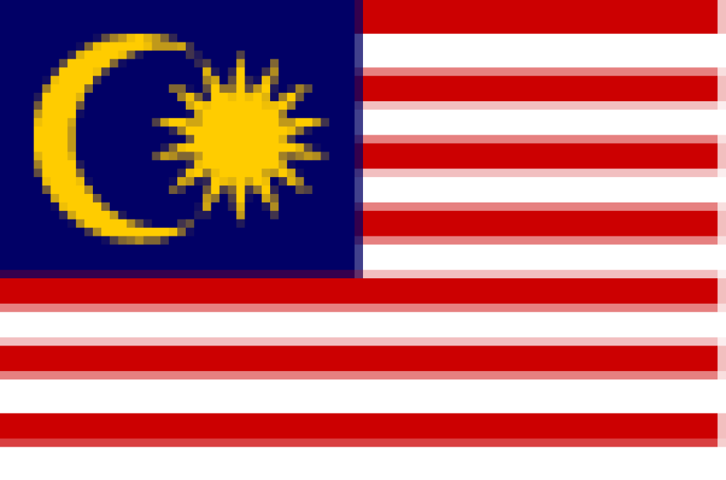 Malaysia Flagge.