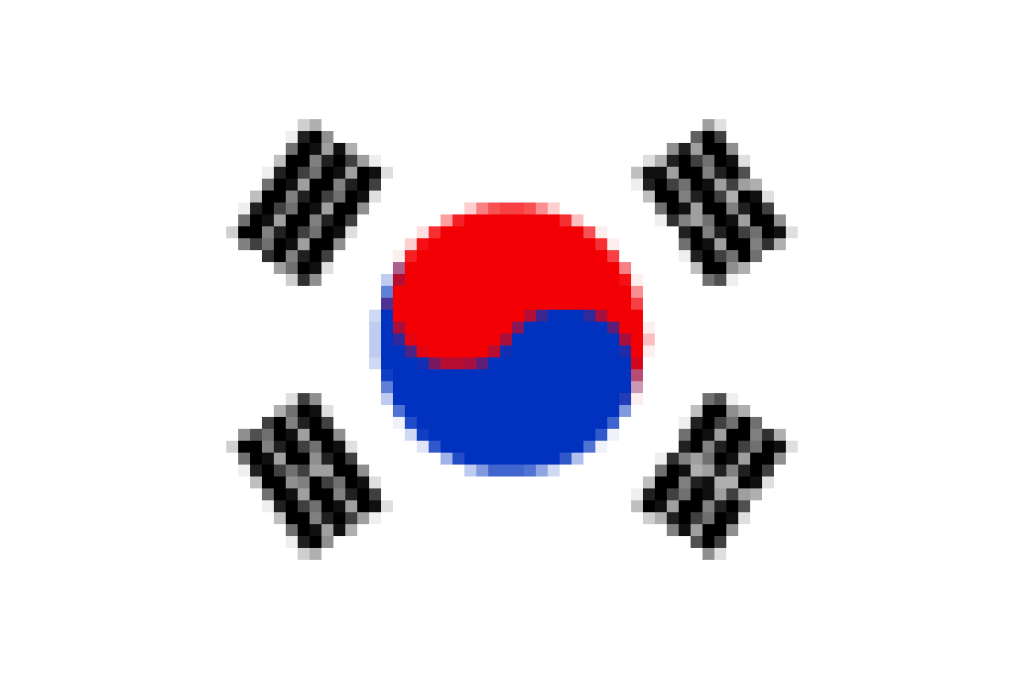 Südkorea Flagge.